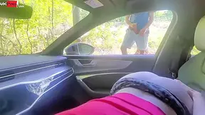 Fellatio Into Vehicle - Stranger Caught And Watched Us