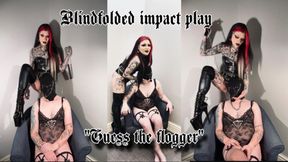 “Guess the flogger” | Blindfolded impact play with My sub ⛏️