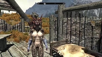 Skyrim Legacy  Argonian tits jiggle