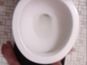 Naked Transgirl Pissing with Non-Op Clit and Showing My Cute Feet