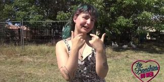 French brunette Khala shows off her big tits and tight pussy