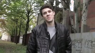 Watch this hot straight dude with dark hair go wild with his GF in CZECH HUNTER 383 - A Bareback POV Adventure!