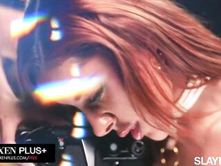 SLAYED Vanna Bardot lets Emily Willis squirt in her throat