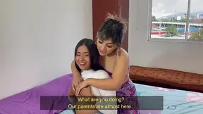 Naty Delgado Caught Her Sexy Stepsister Hanna Daviss Heartbroken and Helps her Relax!