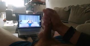 Blowing my load while watching myself cum