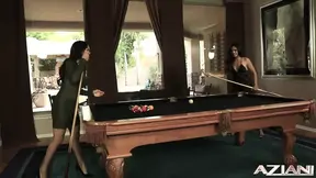 2 Hot Brunettes Kiss &mdash;  Lick &mdash;  Finger and Trib