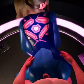 Samus Throws Her Perfect Suited Ass Back On a Big Cock