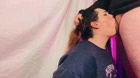 Sloppy Slut Gagged and Throated