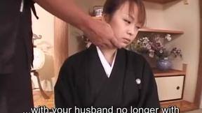 ”Subtitled mourning Japanese wifey Aya Otosaki debt payback”