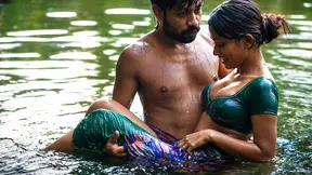 Dirty Indian stepmom fucked in the river