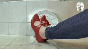 Wall Clock under cute Pumps floor view