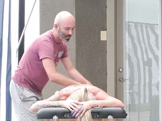 Steamy Outdoor Massage with Carlie Vixen