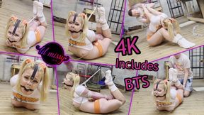 Extreme Arched Hogtie For Nose Hooked Hooters Girl 4K