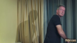 Old Man Dominated by sexy hot babe in old young femdom hardcore fucking