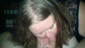 Disgusting chubby slut provided my horn-mad buddy's sloppy dick with BJ