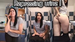 Holding my urine as much as possible