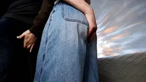 Risky masturbate and big cum at a party at our friends' house