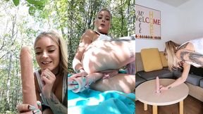 hard mission impossible n°5 la foret  solo godage, exhib, orgasm22min ...