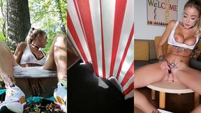 hard mission impossible n°5 la foret  solo godage, exhib, orgasm22min ...