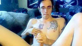 Tattooed Slim Hunk JERKS OFF His Long Hard Cock – OurBoyfriends