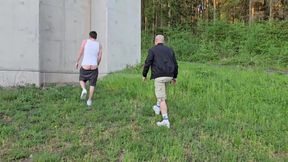 Bareback Fuck Marathon with My Gay Bitch - 6 Loads of Cum Deep in His Ass, Part 5 - Hot Outdoor Fuck Under the Highway Bridge
