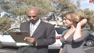 Smoking hot Latina babe is getting screwed inside the office