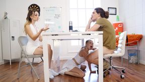 ”Petite Coco Lovelock sucks huge cock & coach screwed horny teen Maria Kazi”