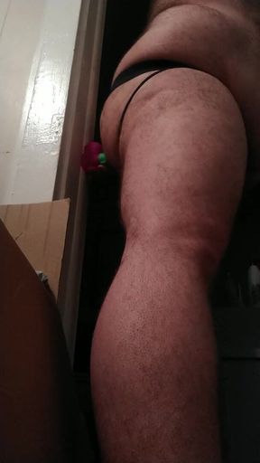 Chub fucking himself and sweating allover
