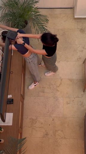 Powerful moment from "Two hot lesbians caught on camera"