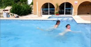 3 teenagers Barebacking By The Pool