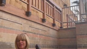 Inflation fun in the pool! Inflatable whale in a pool! Black bikini!