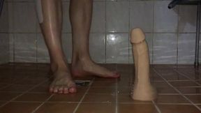 Boy rides Brent Corrigans dildo in the shower.