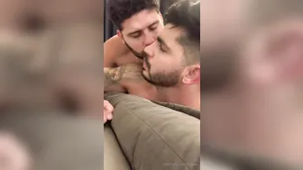 Muscular Latino Victor fucked hard by chubby bear husband
