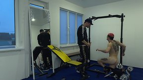 Ben huller: the cocky trainer excites and fucks student in the gym