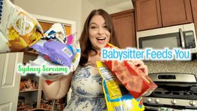 Babysitter Feeds You - BBW Sydney Screams Fattens You by Feeding You Junk Food - 1080 mp4