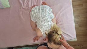 Im Kleid POV in Hals und Fotze gefickt