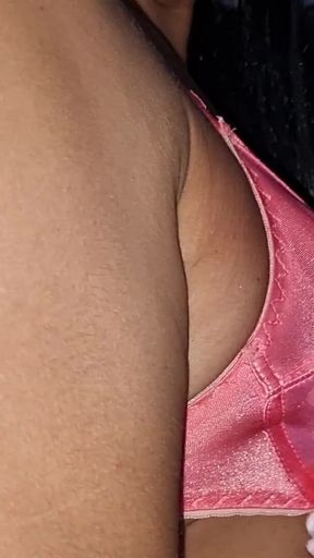 A Classic Vs Satin Bra, with Pointy Tits