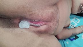 my lover makes my a nice cunnilingus to my hairy married pussy before fucking me in a hot missionary fuck