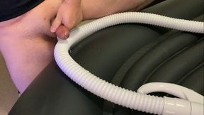 Small Cock Masturbating, Rubbing And Cumming On Vacuum Hose