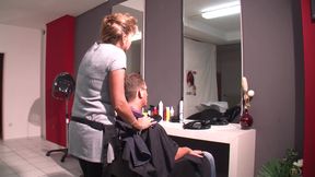 Horny Hairdresser Gets Aroused During Cut and Fucks Her Customer Hard