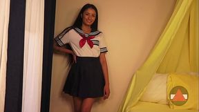 Fucked a sailor girl and gave her a facial