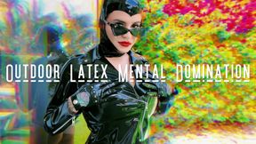 Outdoor Mental Domination: Latex Gooning Jerk Off Instruction Femdom POV Ft Miss Roper