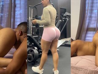 GYM HAUNCHES CLENCH BELOW ENORMOUS, WILD THRUSTS