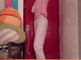 Pink Femboy Strip Tease