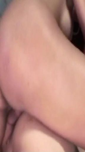 Guy Fucks Big-titted Tranny Anally on Vacation