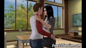 Foxy 3D Teacher Seduces Her Student for Hardcore Anime Action After Class