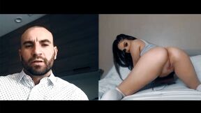 Step Dad makes teen stepdaughter masturbate & spank herself