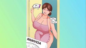 Cartoon Milf gets her hands on the Pizza Delivery