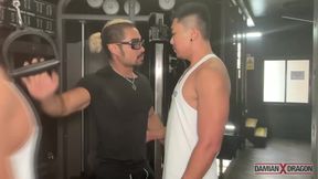 Damian Dragon Enjoys Group Sex With His Muscular Gym Buddy