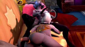 draenei demon girls eating eachother.